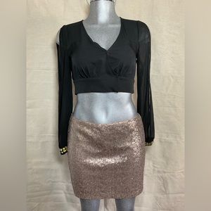 Women's Sequin Skirt, Mini, Gap.